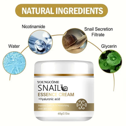 Crème Visage à la Bave d’Escargot et Acide Hyaluronique